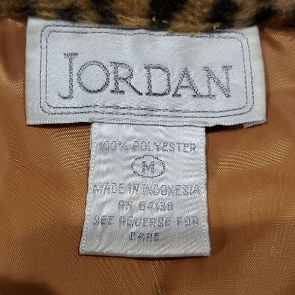 Vintage Animal Print Plush Zip Up Vest, Sz M, Very Unique! - Picture 7 of 8